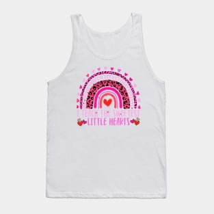 I Teach The Sweetest Hearts Rainbow Teacher Valentines Day Tank Top